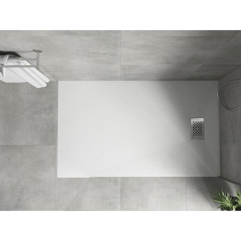 Mexen Hugo правоъгълен душ поднос SMC 160 x 70 см, бял, inox капак - 42107016-X