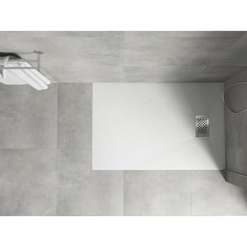 Mexen Hugo правоъгълна душкабина SMC 120 x 80 см, бяла, иноксова маска - 42108012-X