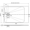 Mexen Hugo правоъгълен душ кабина SMC 100 x 80 см, бял, иноксова капачка - 42108010-X