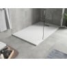 Mexen Hugo правоъгълна душ кабина SMC 140 x 90 см, бяла, инокс маска - 42109014-X