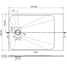 Mexen Hugo правоъгълен поддушник SMC 150 x 90 см, бял, покритие inox - 42109015-X