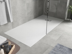 Mexen Hugo правоъгълна душ кабина SMC 170 x 90 см, бяла, капак инокс - 42109017-X