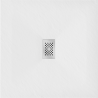 Mexen Hugo квадратен душ кабина SMC 100 x 100 см, бял, покривна решетка inox - 42101010-X