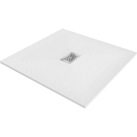 Mexen Hugo квадратен душ кабина SMC 100 x 100 см, бял, покривна решетка inox - 42101010-X