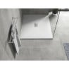 Mexen Hugo правоъгълно SMC корито 120 x 100 см, бяло, капак инокс - 42101012-X