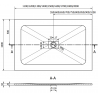 Mexen Hugo правоъгълен поддушник SMC 120 x 100 см, бял, инокс капак - 42101012-X