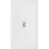 Mexen Hugo правоъгълен душ поднос SMC 200 x 100 cm, бял, капак inox - 42101020-X
