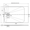 Mexen Hugo правоъгълен душ SMC 100 x 70 см, бял, с бяла маскировка - 42107010-W