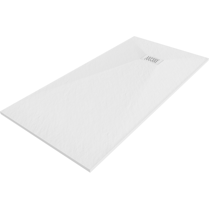 Mexen Hugo правоъгълна душ корито SMC 170 x 80 cm, бяло, с бяла прикривна решетка - 42108017-W