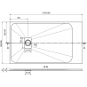 Mexen Hugo правоъгълен душ-под SMC 170 x 80 см, бял, капак бял - 42108017-W