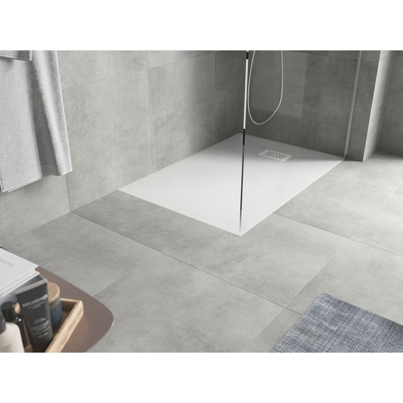 Mexen Hugo правоъгълен поддушов панел SMC 130 x 90 cm, бял, бял капак - 42109013-W