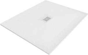 Mexen Hugo правоъгълен поддушов ултратънък 120 x 100 cm, бял, капак бял - 42101012-W