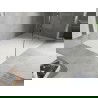 Mexen Hugo правоъгълна подложка SMC 160 x 70 cm, бяла, златна решетка - 42107016-G