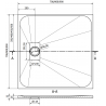 Mexen Hugo квадратен душов поддон SMC 80 x 80 cm, бял, златен капак - 42108080-G