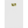 Mexen Hugo правоъгълен душ кабина SMC 100 x 80 см, бял, златна тапичка - 42108010-G