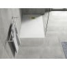 Mexen Hugo правоъгълен душ кабина SMC 100 x 80 см, бял, златна тапичка - 42108010-G