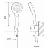 Mexen Erica R05 комплект за баня, черен - 746403R05-70