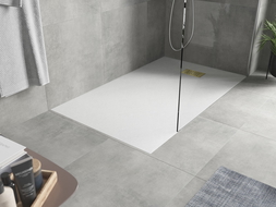 Mexen Hugo правоъгълно корито SMC 150 x 90 cm, бял, златна покривка - 42109015-G