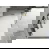 Ректангуларен поддушник Mexen Hugo SMC 180 x 90 cm, бял, златна капачка - 42109018-G