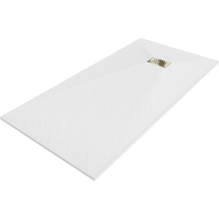 Mexen Hugo правоъгълно корито SMC 170 x 90 cm, бял, златна обвивка - 42109017-G