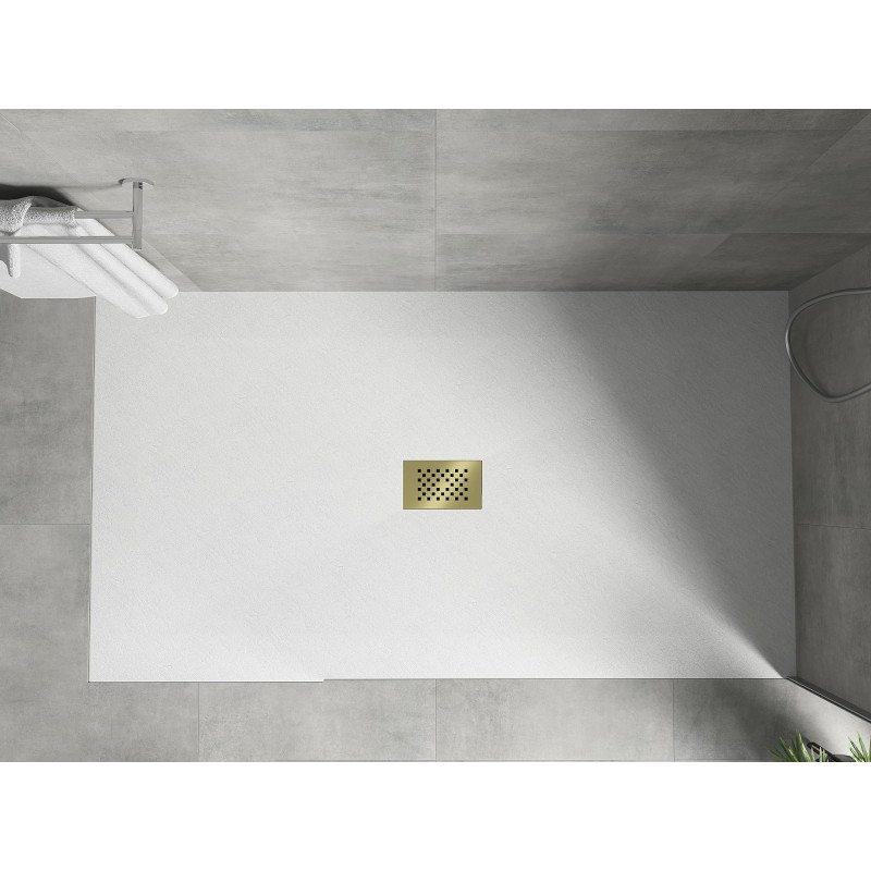 Mexen Hugo правоъгълно душово пространство SMC 180 x 100 cm, бяло, златна