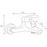 Mexen Erica R05 батерия за вана с комплект за душ, черна - 74643R05-70