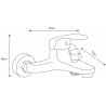 Mexen Erica R72 смесител за вана с душ комплект, хром - 74643R72-00