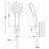 Mexen Erica R72 смесител за вана с душ комплект, хром - 74643R72-00