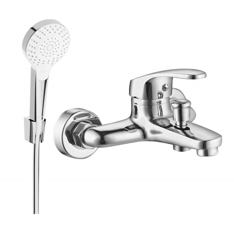 Mexen Erica R72 смесител за вана с душ комплект, хром - 74643R72-00