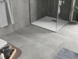 Mexen Hugo квадратен душов поддушник SMC 80 x 80 см, бял, иноксова маскировка