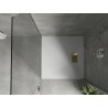Mexen Hugo квадратен душ поднос SMC 90 x 90 см, бял, златен капак - 42109090-G