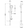 Mexen Fabia DF05 комплект за вана, хром - 746503DF05-00