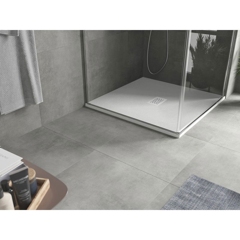 Mexen Hugo Квадратен душ подложка SMC 100 x 100 см, бял, бяла маскировка - 42101010-W