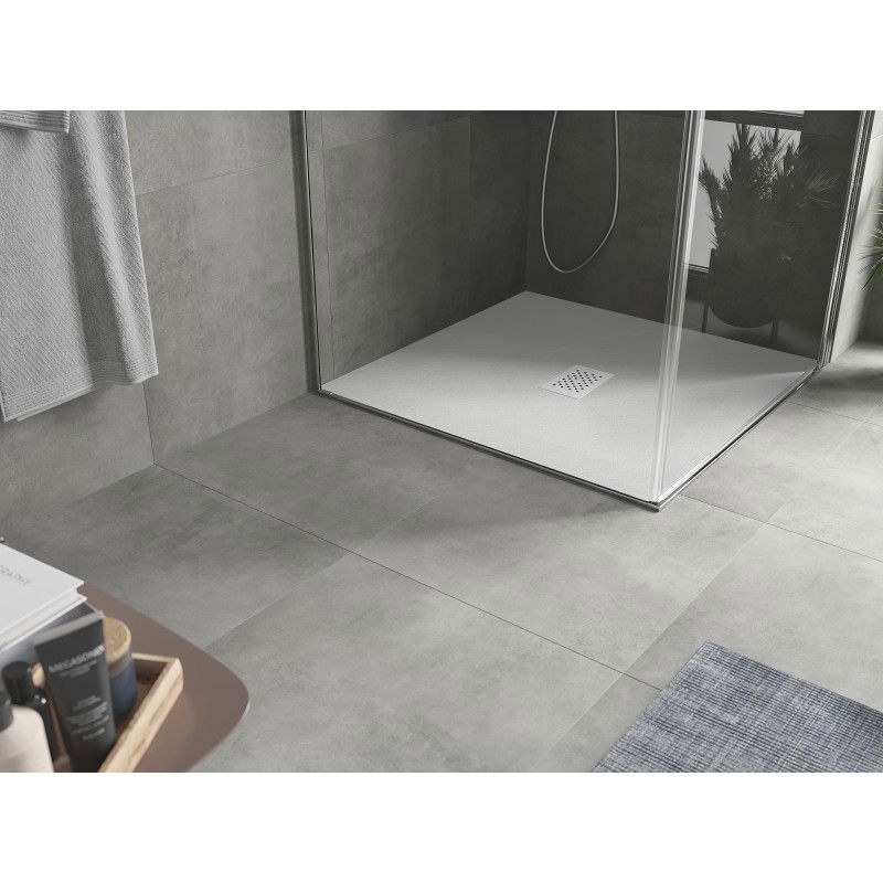 Mexen Hugo Квадратен душ подложка SMC 100 x 100 см, бял, бяла маскировка - 42101010-W