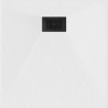 Mexen Hugo квадратен душ базин SMC 70 x 70 cm, бял, черно покритие - 42107070-B