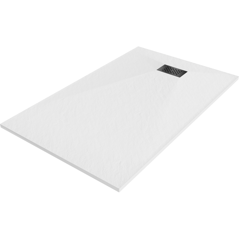 Mexen Hugo правоъгълно корито SMC 150 x 70 cm, бяло, черен капак - 42107015-B