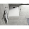 Mexen Hugo правоъгълна душ кабина SMC 110 x 80 см, бяла, черен капак - 42108011-B