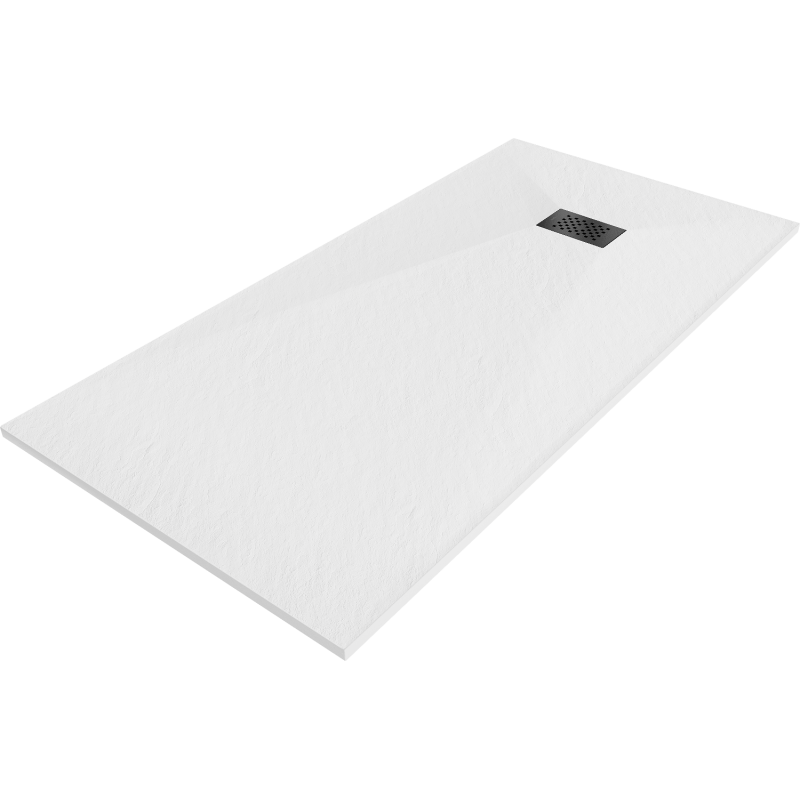 Mexen Hugo правоъгълен поддушов коритo SMC 170 x 80 cm, бял, черен капак - 42108017-B