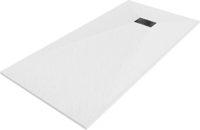 Mexen Hugo правоъгълен поддушов коритo SMC 170 x 80 cm, бял, черен капак - 42108017-B