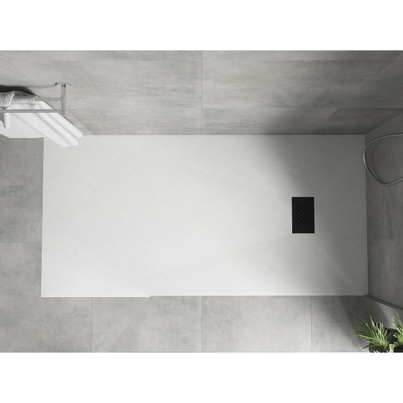 Mexen Hugo правоъгълна душ кабина SMC 170 x 80 см, бяла, черна маскировка - 42108017-B