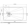 Mexen Hugo правоъгълна душ кабина SMC 180 x 90 см, бяла, черен капак - 42109018-B
