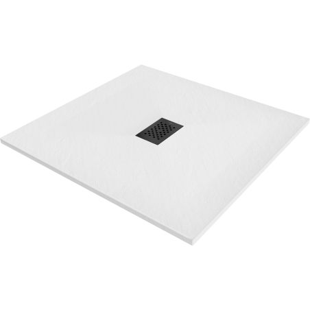Mexen Hugo Правоъгълeн поддушник SMC 100 x 100 cm, бял, черна капачка - 42101010-B
