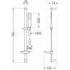 Mexen Fabia DB72 душов комплект, хром - 746504DB72-00