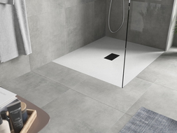 Mexen Hugo правоъгълен душ корито SMC 120 x 100 см, бял, черен капак - 42101012-B