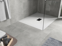 Mexen Hugo правоъгълно корито SMC 130 x 100 см, бял, черно капаче - 42101013-B