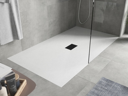 Mexen Hugo правоъгълно корито SMC 160 x 100 см, бяло, черен капак - 42101016-B