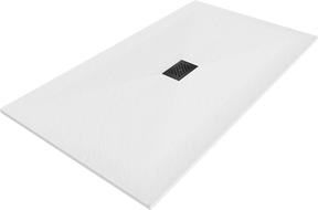 Mexen Hugo правоъгълна душ корито SMC 200 x 100 cm, бял, черна решетка - 42101020-B