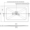 Mexen Hugo правоъгълно SMC душово корито 160 x 100 см, бяло, черен капак - 42101016-B
