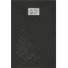 Mexen Hugo правоъгълно корито SMC 100 x 80 см, черно, inox покритие - 42708010-X