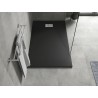 Mexen Hugo правоъгълно корито SMC 150 x 80 cm, черно, инокс капак - 42708015-X